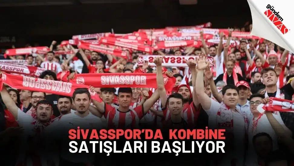 Sivasspor taraftarları, stadyumda takımın bayraklarını tutarak tezahürat yapıyor.