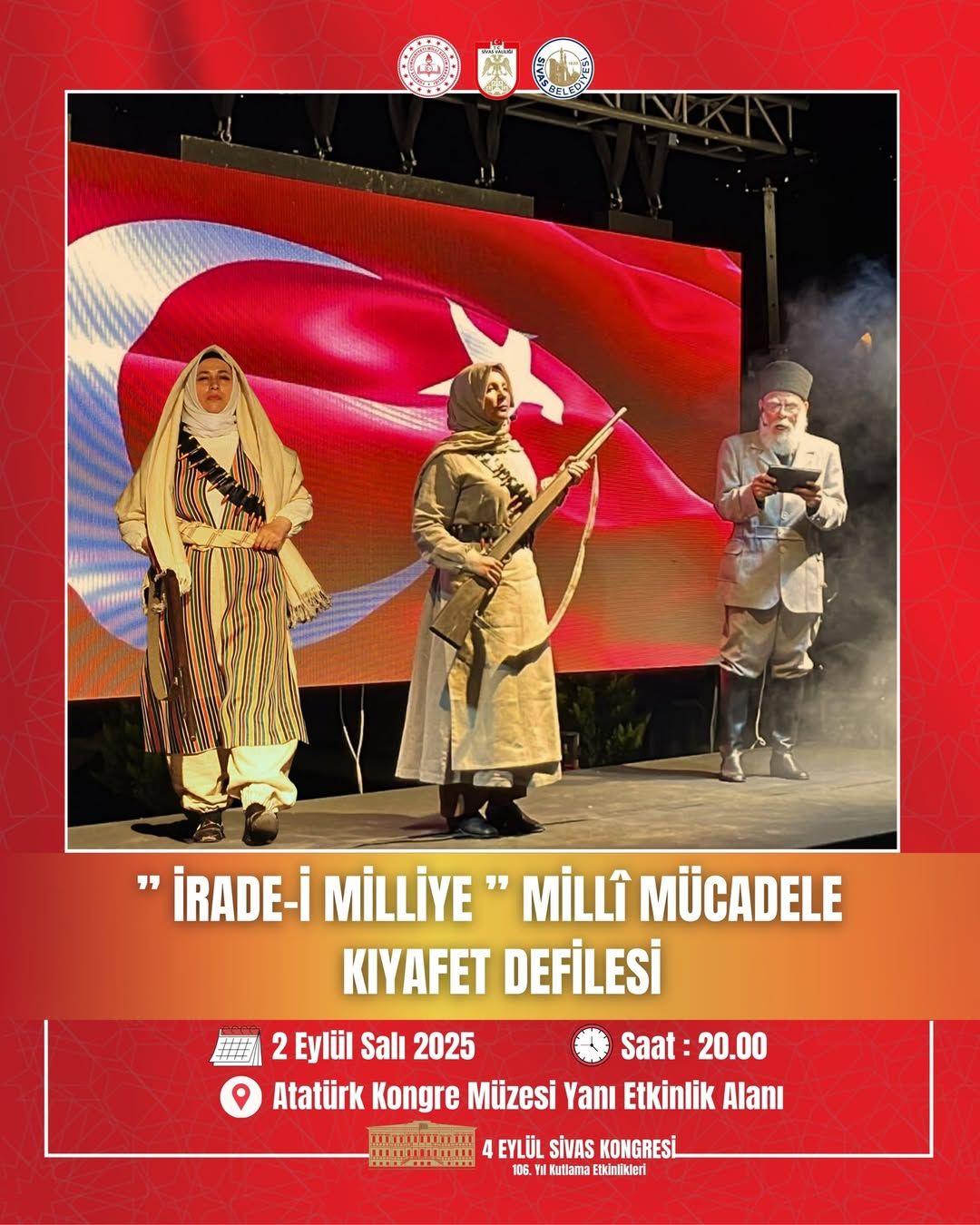 Sivas Kongresi'nin 106. Yılı Etkinlikleri İrade-i Milliye Defilesi ile Devam Ediyor