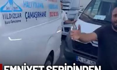 İstanbul'da Emniyet Şeridini Kullanan Servis Şoförlerine Trafikte Tepki