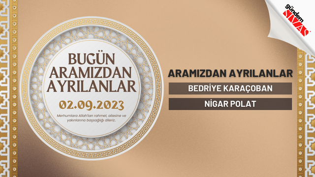 02.09.2023 Sivas Vefat Edenler