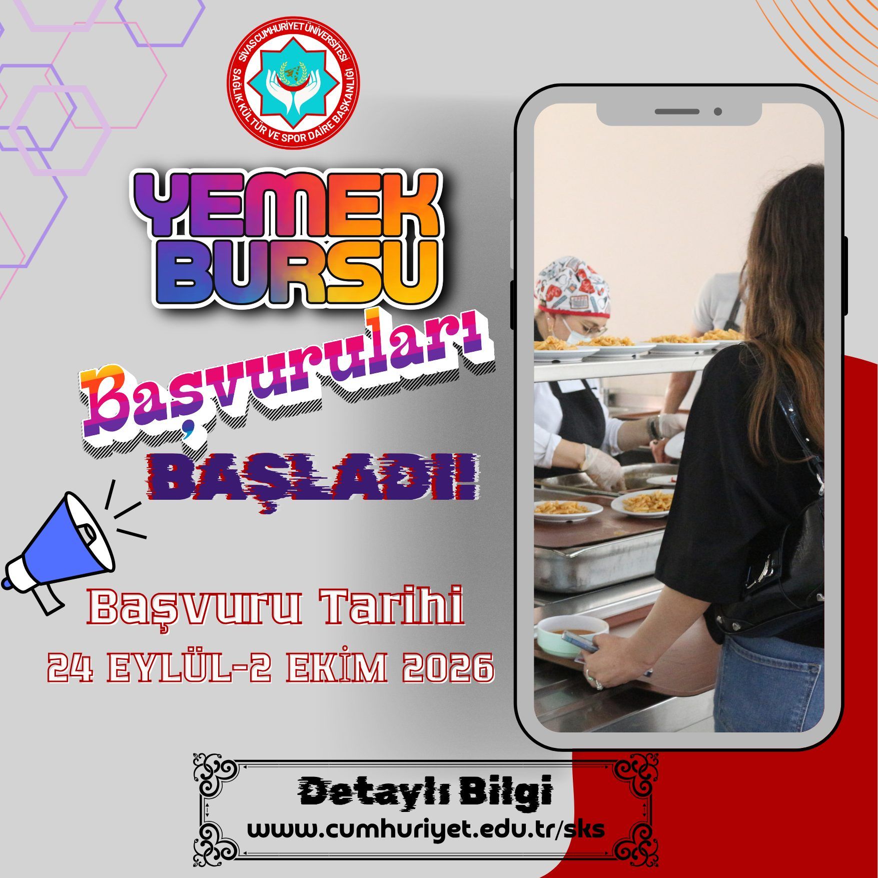 SCÜ’de Ücretsiz Yemek Bursu Başvuruları Başladı
