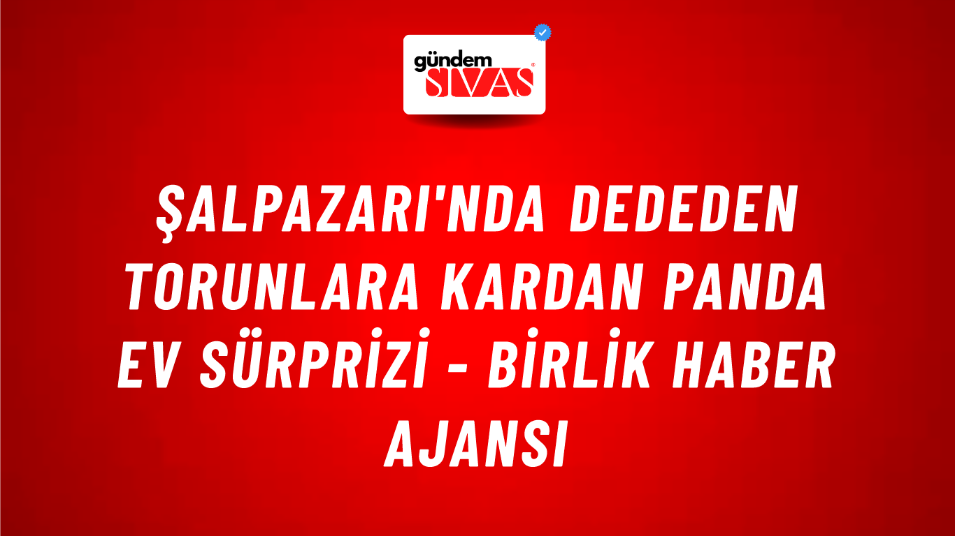 Şalpazarı'nda dededen torunlara kardan panda ev sürprizi - Birlik Haber Ajansı