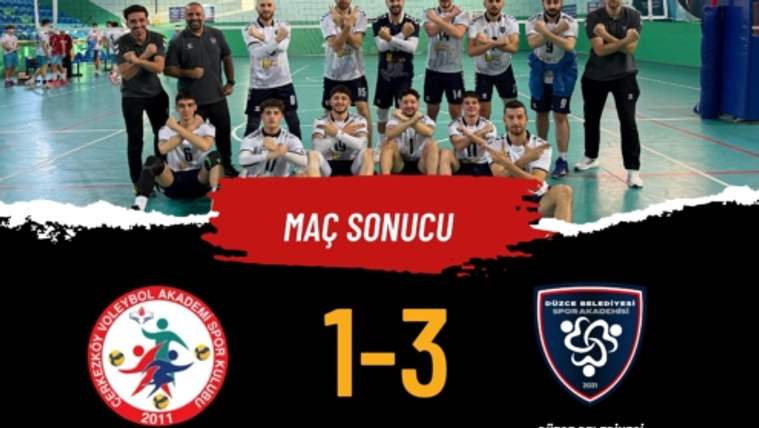 Düzce Belediyesi Spor Akademisi voleybol takımı, Çerkezköy Voleybol Akademi'ye karşı galip geldi.