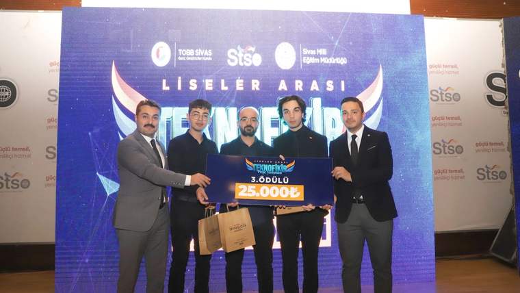 Sivas’ta Liselerin ‘Teknofikir’ Projeleri Ödüle Layık Görüldü
