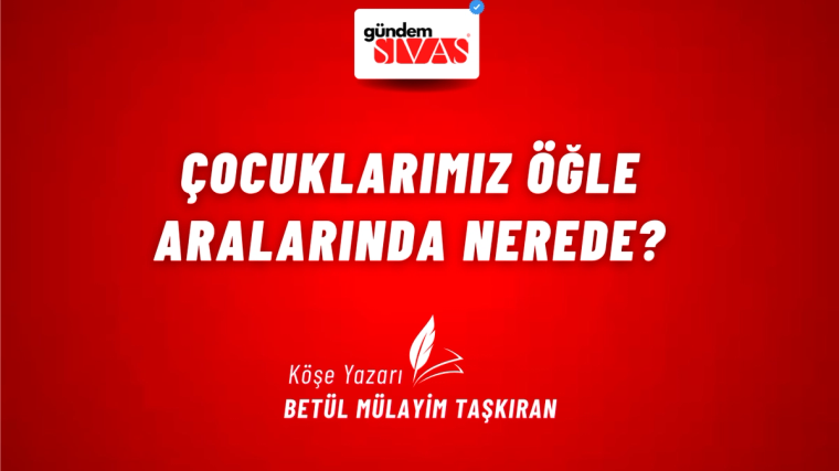 Kırmızı zeminde beyaz yazılar, üstte Gündem Sivas logosu ve altta köşe yazarı adı yer alıyor.