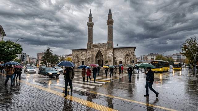 Sivas'ta Kuvvetli Yağış Uyarısı: Hangi Saatlere Dikkat?