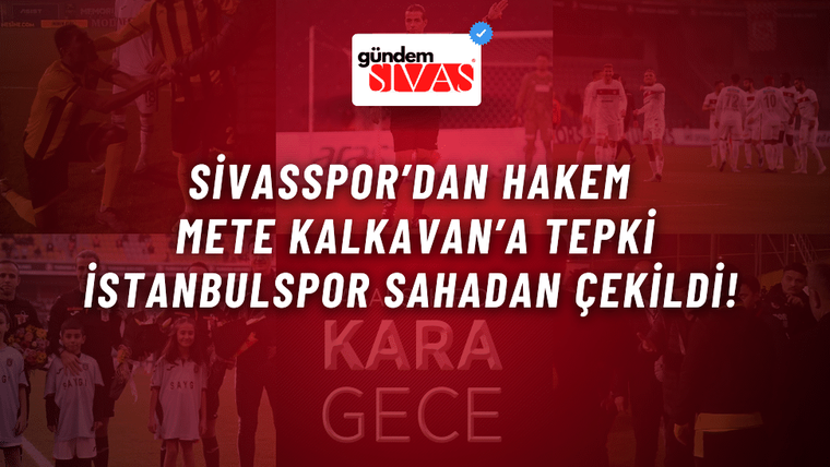 Kırmızı tonlu kolajda futbolcular ve maç sahneleri arasında büyük beyaz harflerle tepki mesajı yer alıyor.