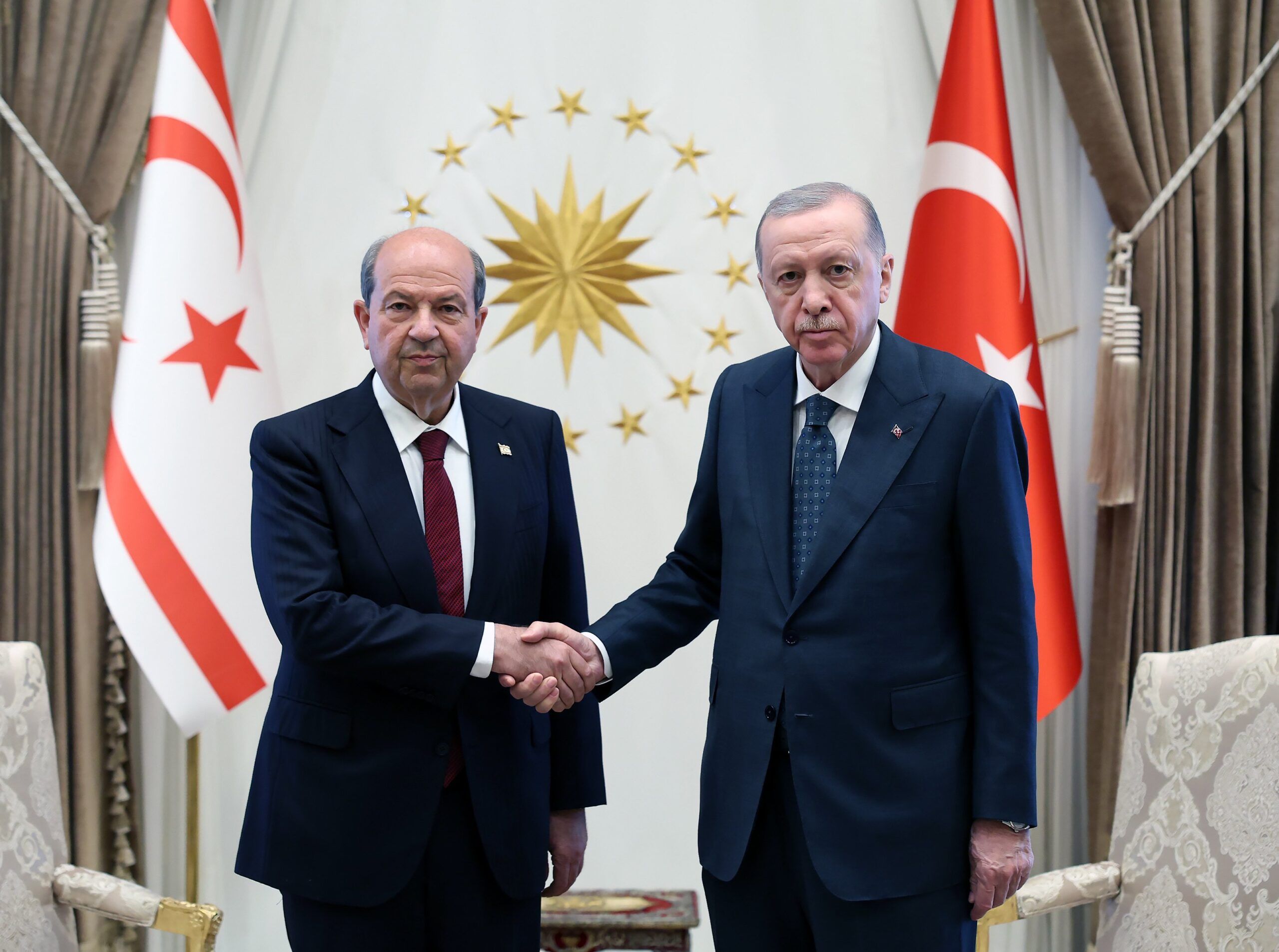 Cumhurbaşkanı Erdoğan, KKTC Cumhurbaşkanı Tatar ile bir araya geldi - Birlik Haber Ajansı