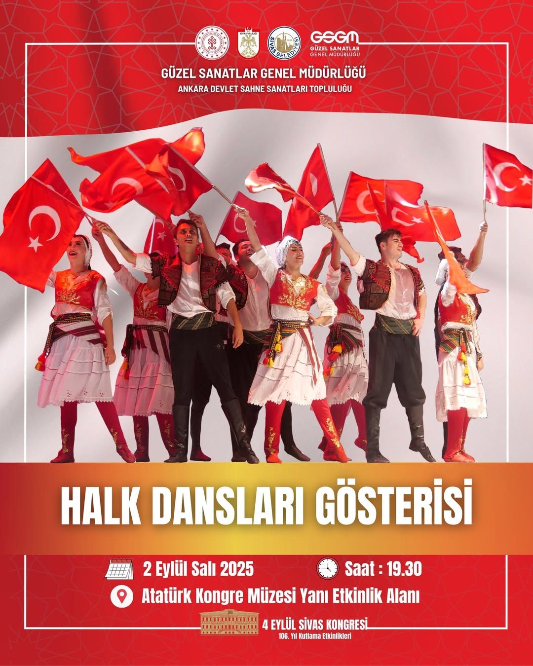 Sivas Kongresi'nin 106. Yılı Coşkuyla Kutlanıyor: Halk Dansları Gösterisiyle Tarihe Yolculuk