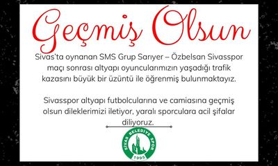 Sivas’ta Altyapı Oyuncularını Taşıyan Otobüs Kazası: Sivasspor Camiasına Geçmiş Olsun Mesajı