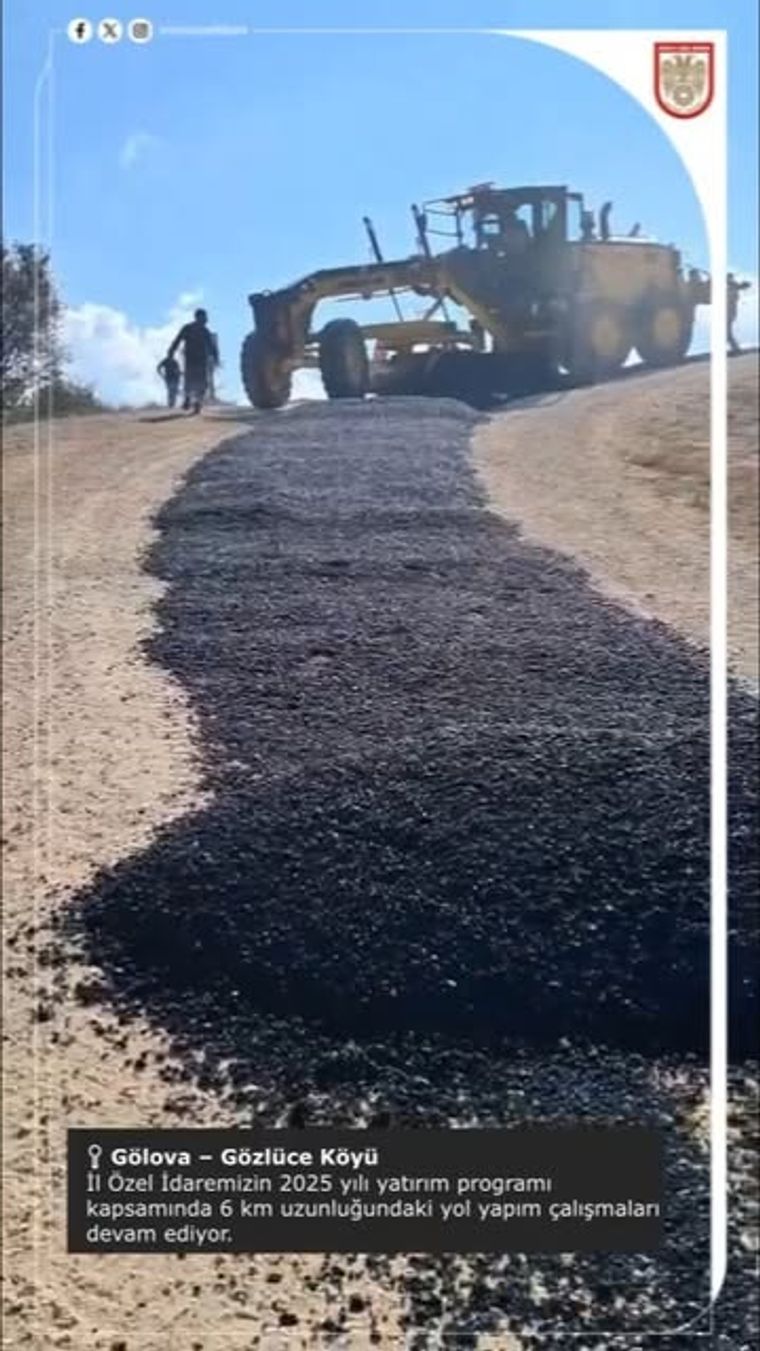 Sivas'ta Gölova Gözlüce Köyü'ne 6 Kilometrelik Yol Yapılıyor