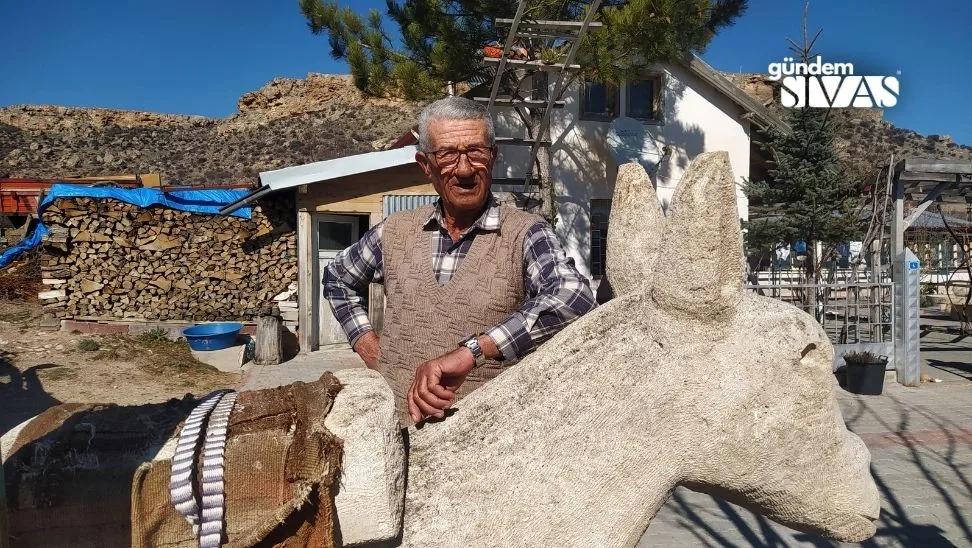 Sivas'ta Taşlardan Sanat Yapıyor
