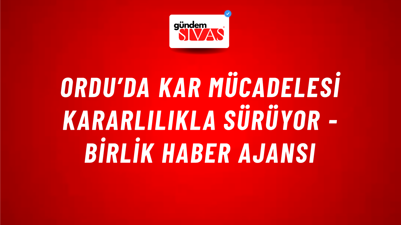 Ordu’da kar mücadelesi kararlılıkla sürüyor - Birlik Haber Ajansı