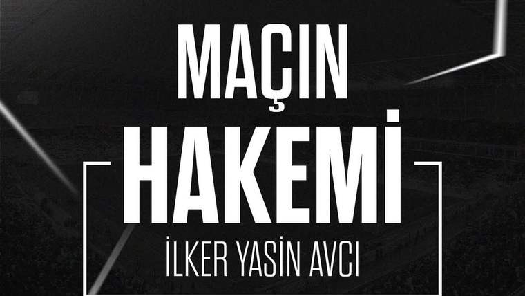 Sivasspor ve Serik Belediyespor armaları altında maç hakeminin adı ve Trendyol 1. Lig logosu yer alıyor.