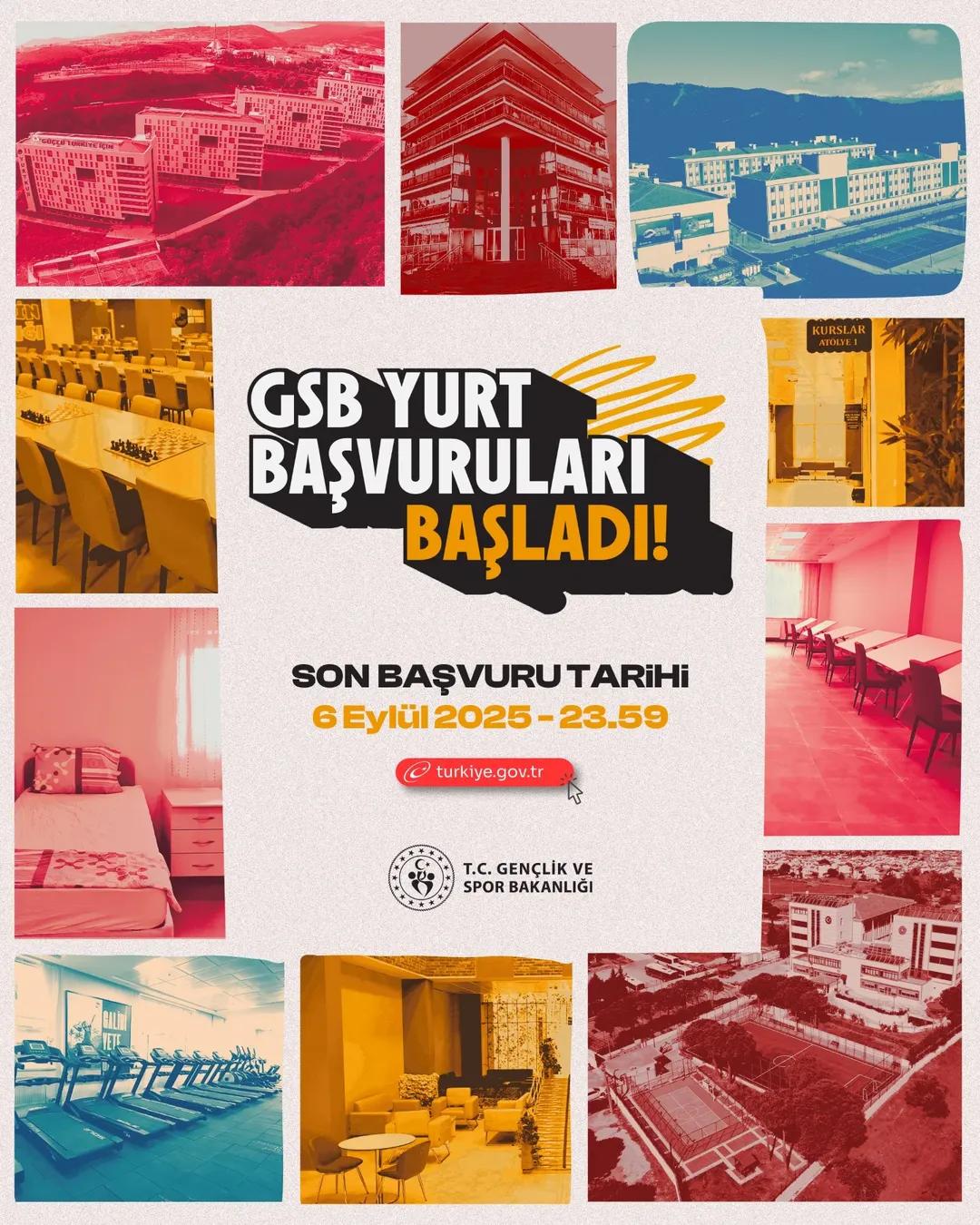 GSBYurtları Başvuruları Başladı: Son Başvuru Tarihi 6 Eylül