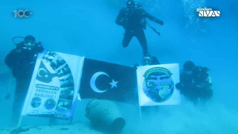 Gökpınar Gölü'nde Cumhuriyetin 100. Yılı Kutlandı