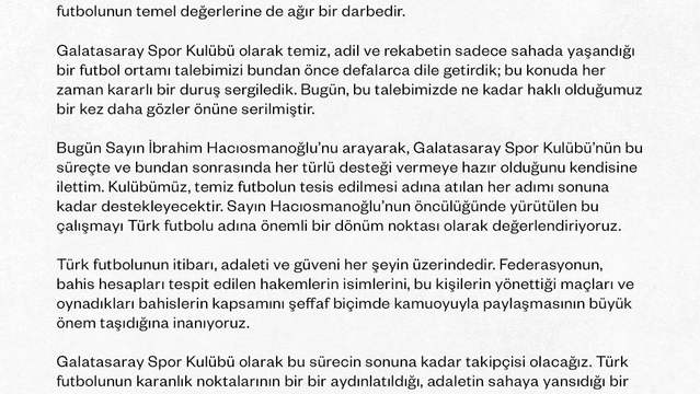 Galatasaray Başkanı Dursun Özbek'ten Kritik Açıklamalar