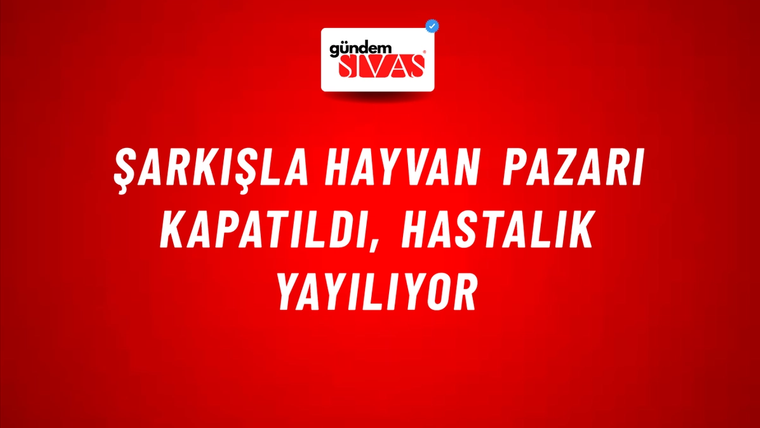 Şarkışla Hayvan Pazarı Kapatıldı, Hastalık Yayılıyor