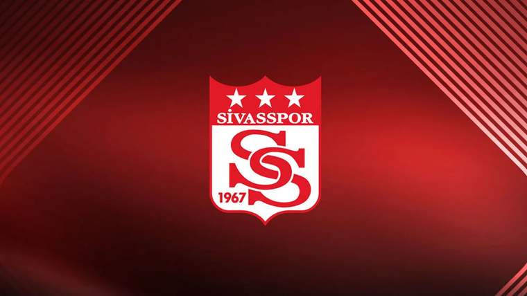Sivasspor'un logosu, kırmızı arka planda yer alıyor.