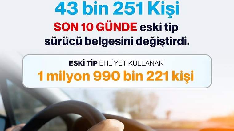 Eski Tip Sürücü Belgeleri İçin Kritik Tarih: 31 Ekim