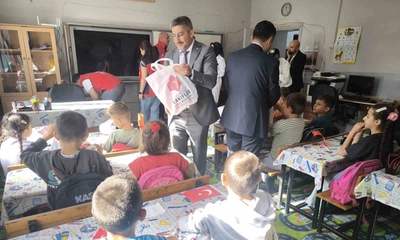 Köy okullarında eğitim gören öğrencilere destek