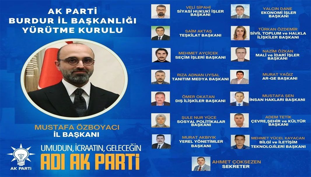 AK Parti Burdur il yönetiminde yürütme kurulu belirlendi - Birlik Haber Ajansı