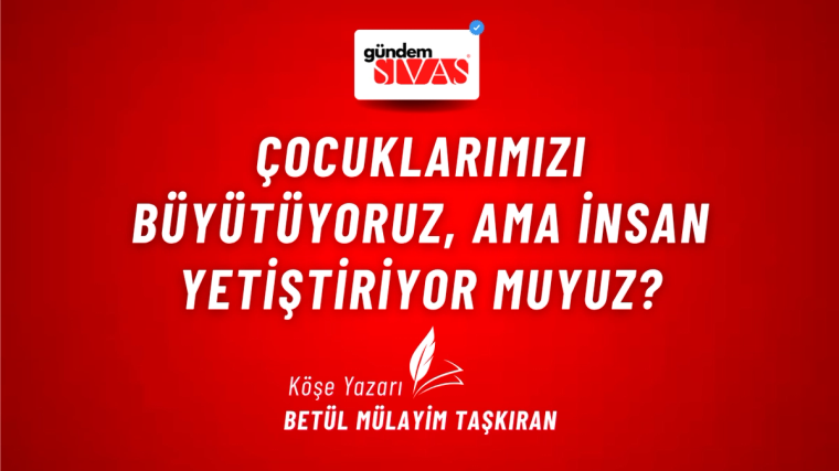 Kırmızı zemin üzerinde üstte Gündem Sivas logosu, ortada büyük beyaz yazılar ve altta yazar adı yer alıyor.