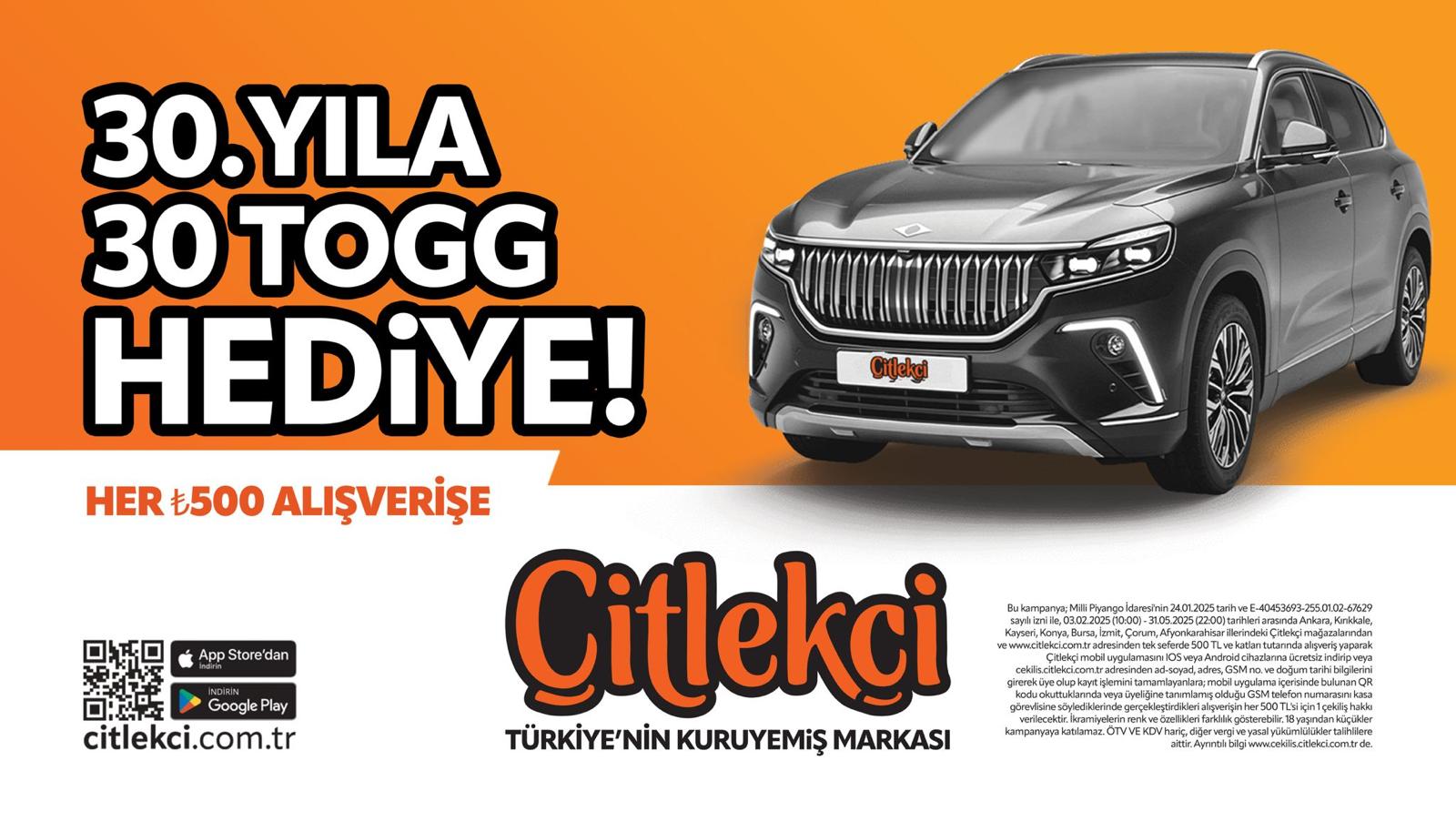 Çitlekçi'den 30 kişiye 30 TOGG kampanyası başladı! - Birlik Haber Ajansı