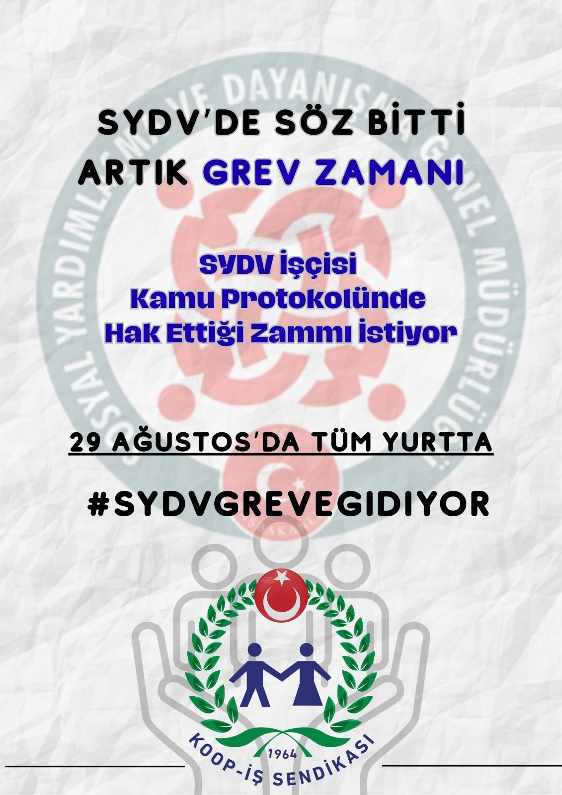 Koop-İş Sendikası Öncülüğünde: SYDV İşçileri 29 Ağustos’ta Greve Gidiyor