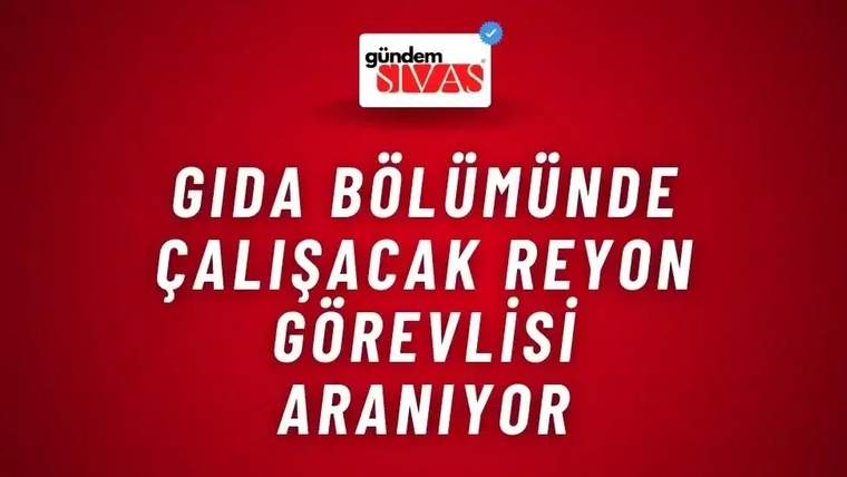 Kırmızı zeminli duyuruda üstte Gündem Sivas logosu, ortada beyaz büyük harfli yazılar yer alıyor.