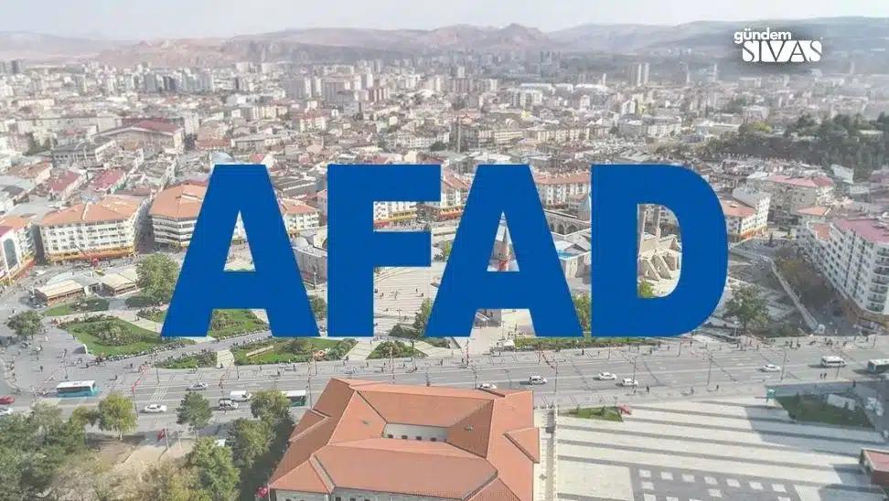 AFAD Sivas'a Uyarıda Bulundu