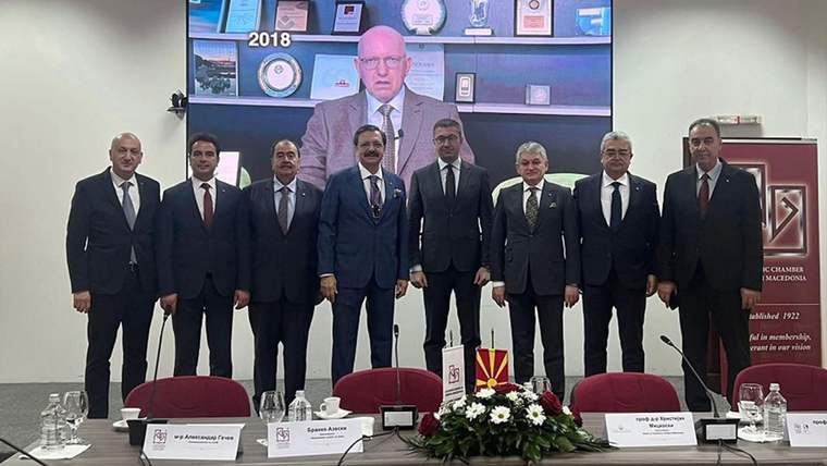 Başkan Meçikoğlu Burdur heyeti ve Başkan Hisarcıklıoğlu ile birlikte Üsküp'te - Birlik Haber Ajansı