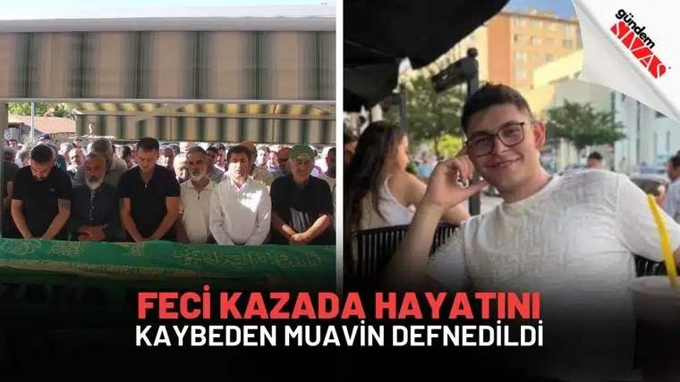 Yan yana iki karede, yeşil örtülü tabut başında saf tutan erkekler ve gözlüklü genç bir erkek görülüyor.