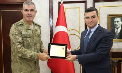 Sivas İl Özel İdaresi Genel Sekreteri, Garnizon Komutanı Tuğgeneral Alptekin'i Ağırladı