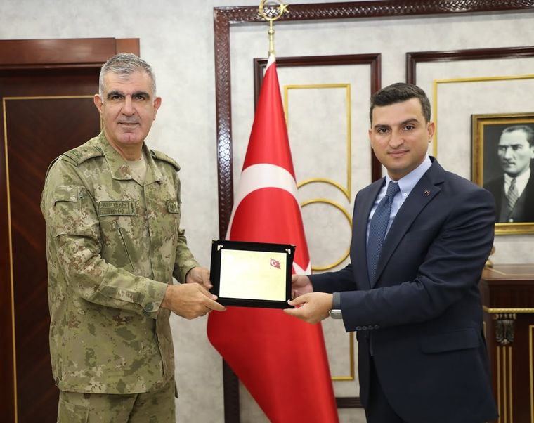 Sivas İl Özel İdaresi Genel Sekreteri, Garnizon Komutanı Tuğgeneral Alptekin'i Ağırladı