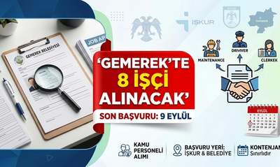 Gemerek’te 8 İşçi Alınacak: Başvurular 9 Eylül’de Bitiyor