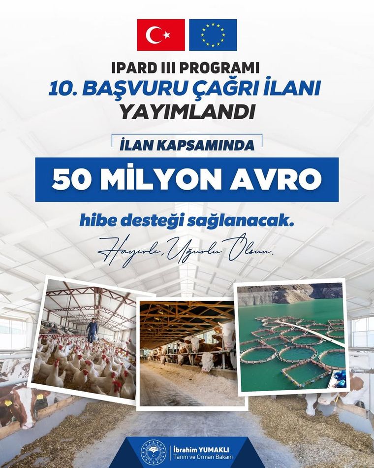 Sivas İl Tarım ve Orman Müdürlüğü, IPARD III Programı ile Kırsala Bereket Getiriyor