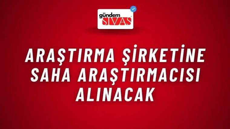 Kırmızı zemin üzerinde üstte Gündem Sivas logosu, ortada beyaz büyük harflerle duyuru metni yer alıyor.