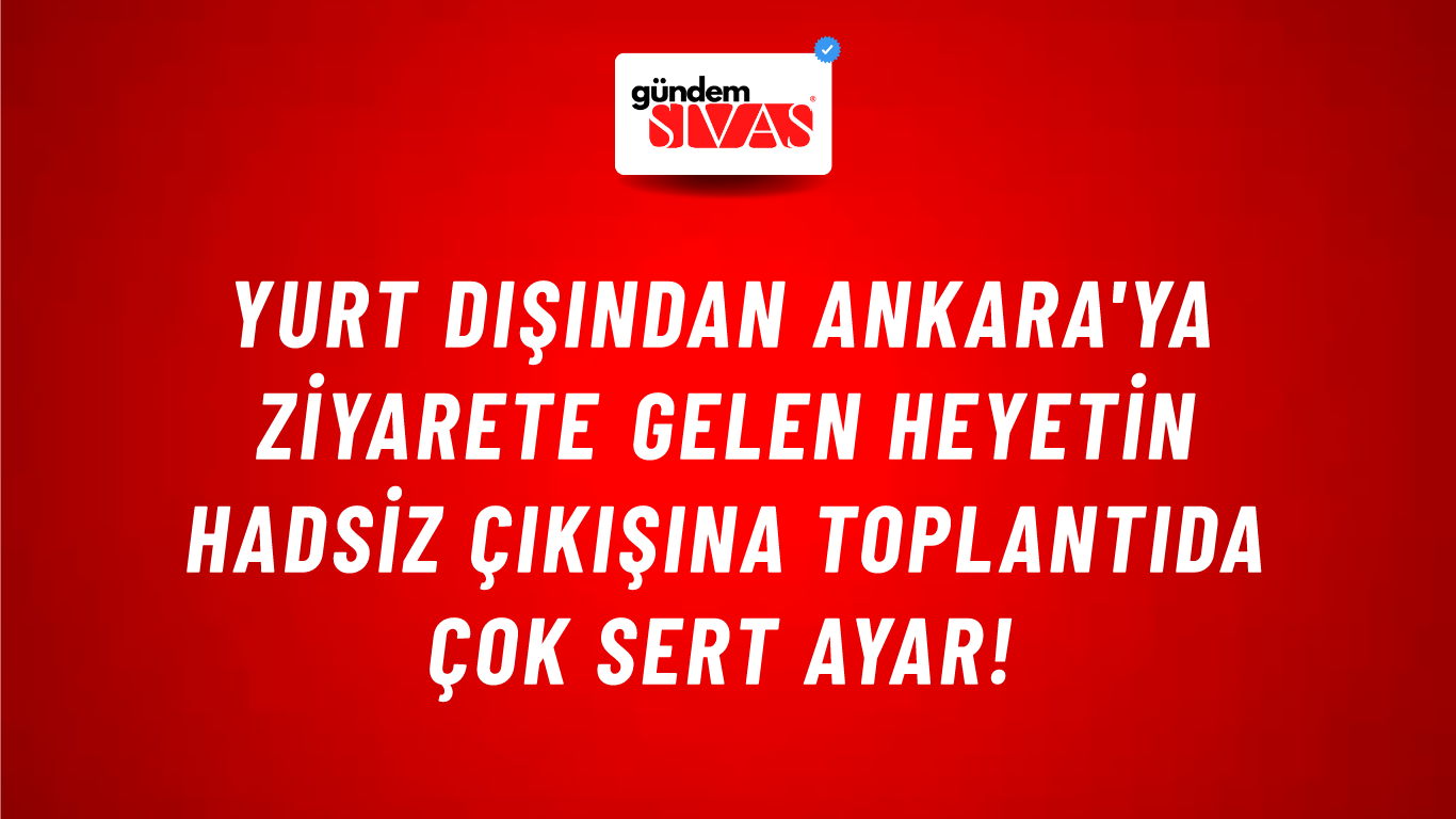 Yurt dışından Ankara'ya ziyarete gelen heyetin hadsiz çıkışına toplantıda çok sert ayar!