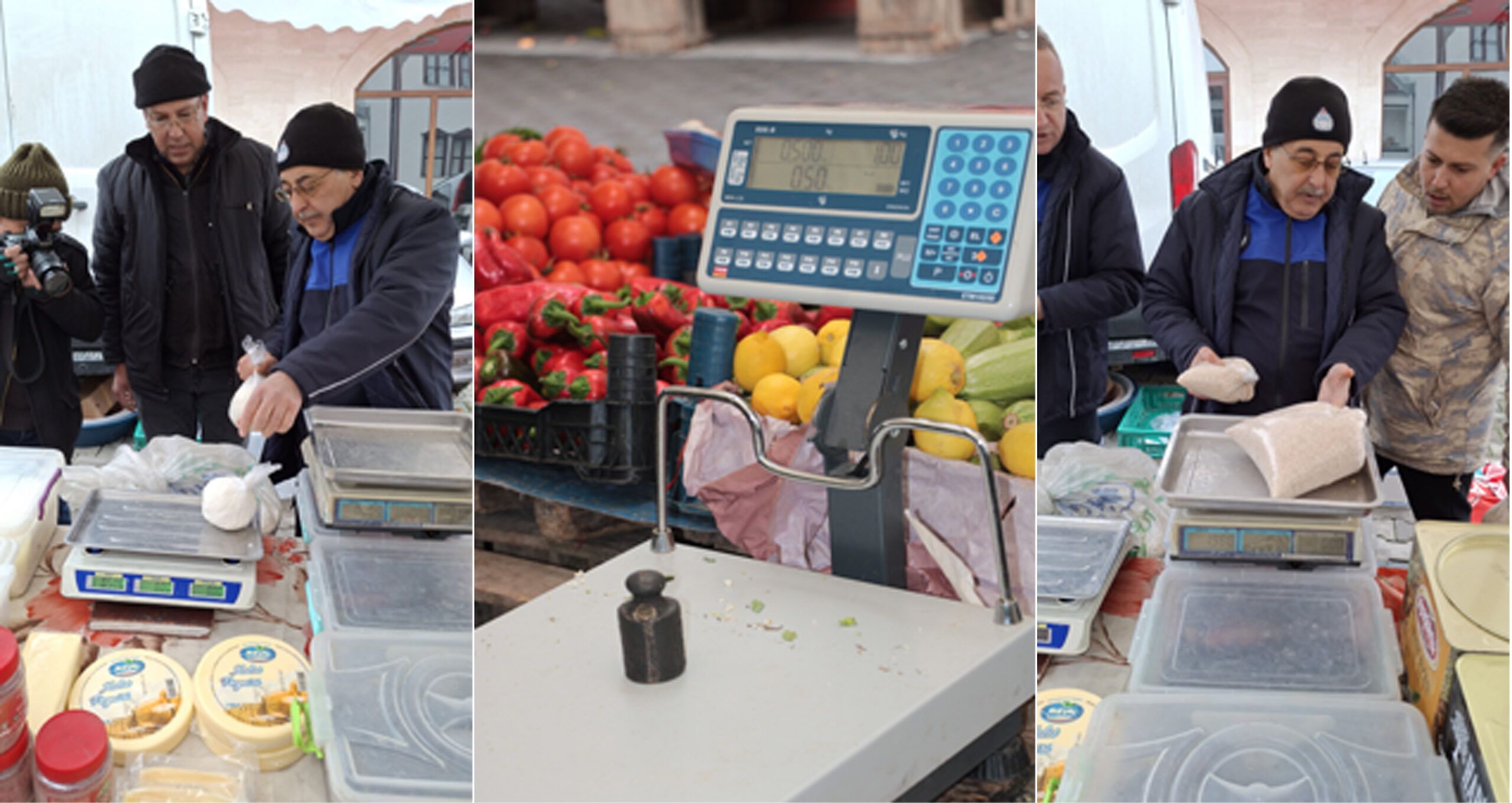 Beypazarı Zabıta Müdürlüğü ekiplerinden pazarda terazi kontrolleri - Birlik Haber Ajansı