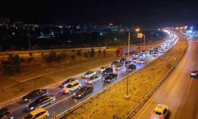 Kırıkkale Kilit Kavşakta Trafik Yoğunluğu Havadan Görüntülendi