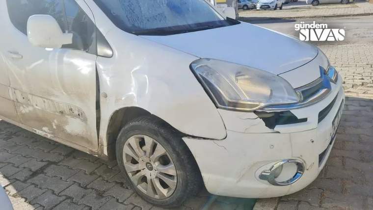 Domuz Sürüsüne Çarpan Araç Ucuz Atlattı