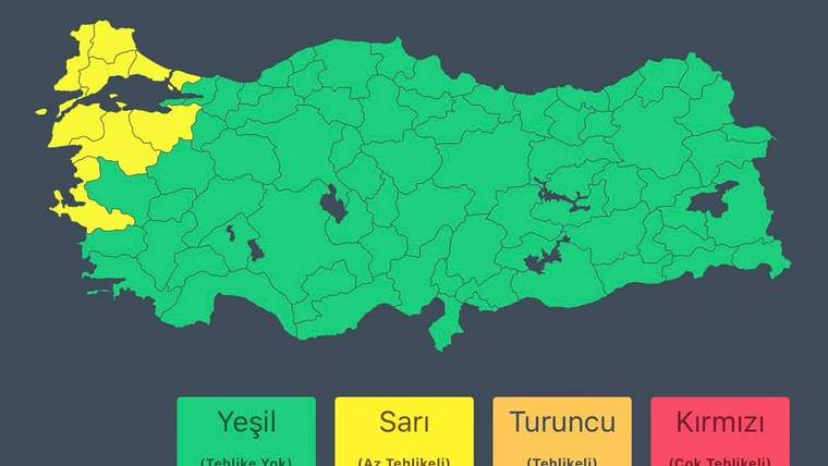 Meteoroloji Uyardı: Kuzeybatıda Kuvvetli Fırtına Bekleniyor