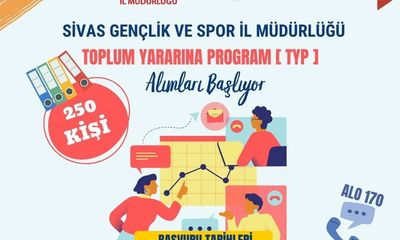 Sivas Gençlik ve Spor İl Müdürlüğü 250 Kişilik Geçici Personel Alacak
