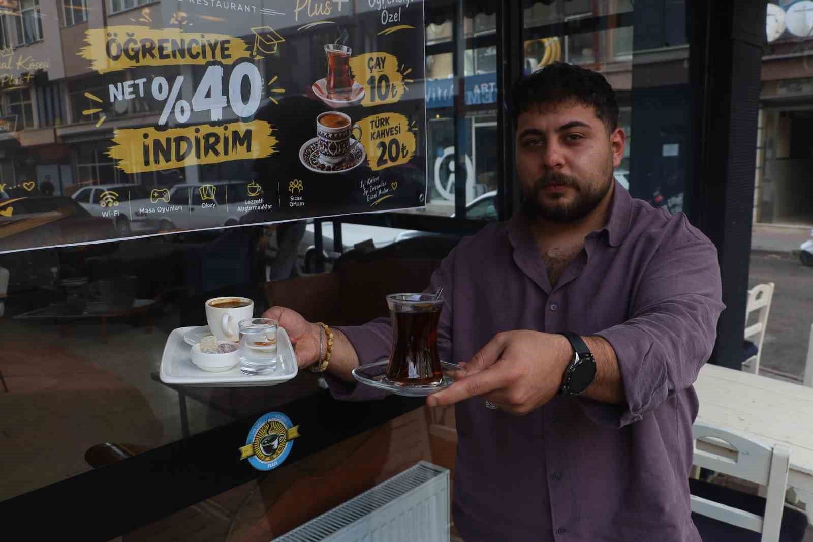 10 TL çay, 20 TL Türk kahvesi: Öğrencilere özel kampanya