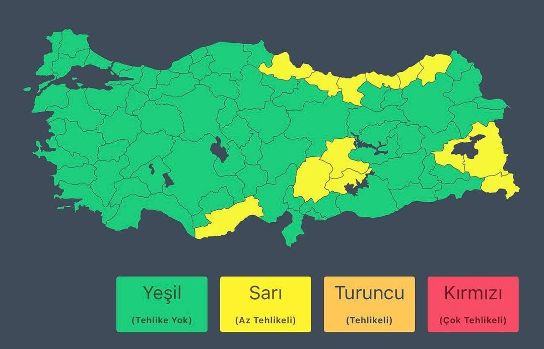 Doğu Karadeniz ve Güneydoğu'da Kuvvetli Yağış ve Rüzgar Uyarısı