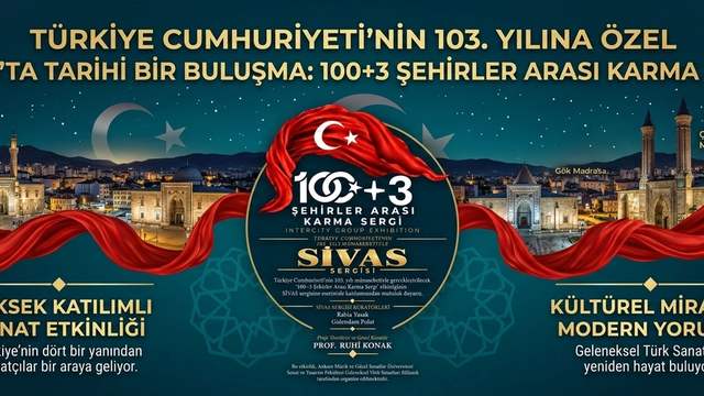 Sivas'ta 100+3 Şehirler Arası Karma Sergi Açılıyor