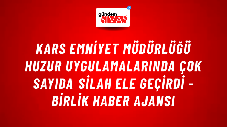 Kars Emniyet Müdürlüğü huzur uygulamalarında çok sayıda silah ele geçirdi - Birlik Haber Ajansı