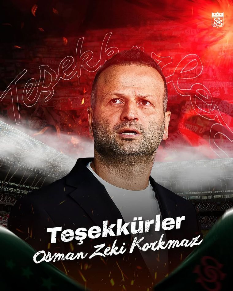 Sivasspor, Teknik Direktör Osman Zeki Korkmaz ile Yollarını Ayırdı