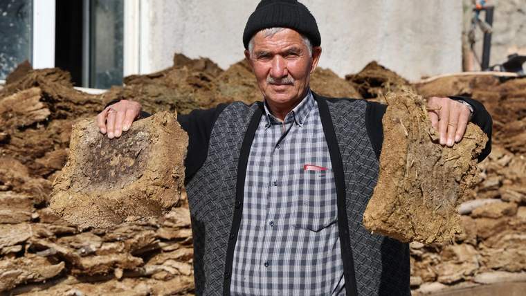 Soba delen yakıt geri döndü: Sıfır maliyetli tezek kesimi Sivas’ta başladı